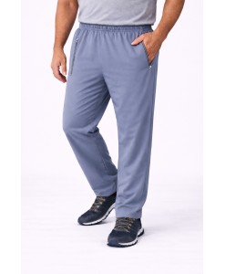 Calça Tactel Elastano Forrada Butu Biru ziper Bolso Cinza